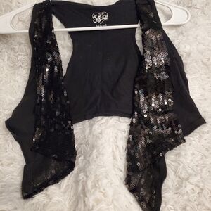 Black Sequin Vest